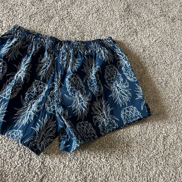 Lauren James shorts womens medium blue white pineapple printed pull on athletic - Picture 8 of 15